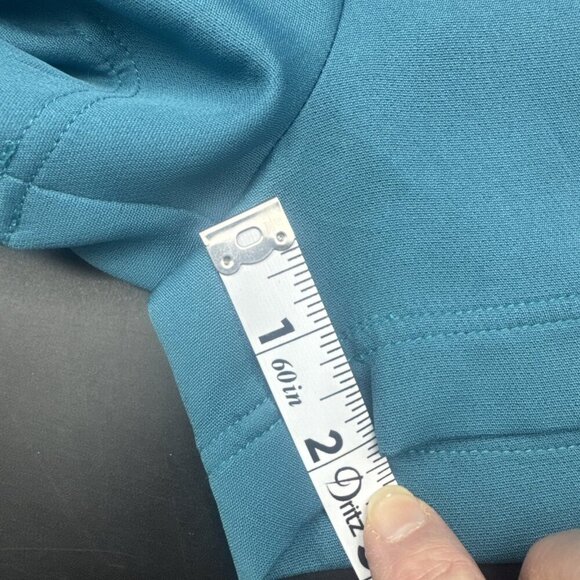 Cider Womens Teal High Rise Flat Front Chino Shorts Pockets Stretch Sz XXS NEW - Picture 7 of 9